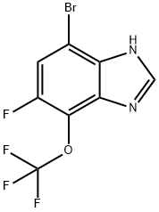 7-Bromo-5-fluoro-4-(trifluoromethoxy)-1H-benzimidazole 结构式