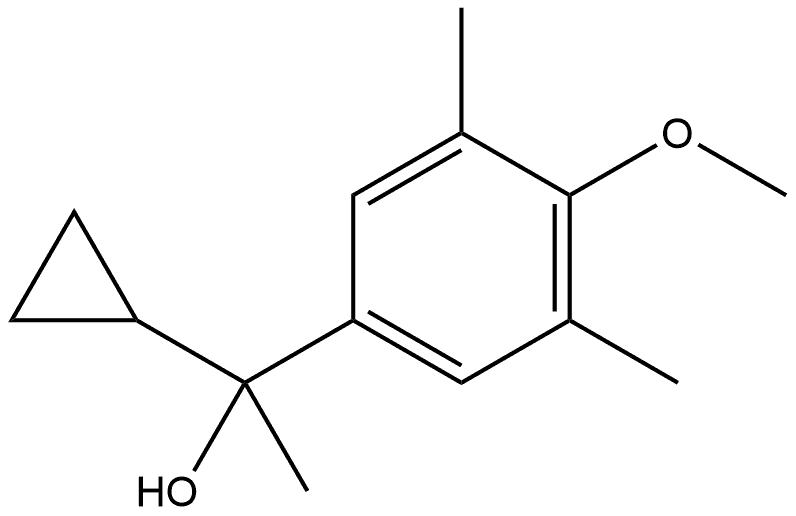 1-(3,5-Dimethyl-4-methoxyphenyl)-1-cyclopropyl ethanol 结构式