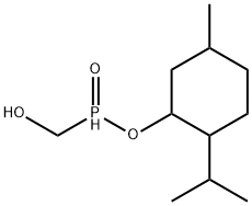 (RP)-羟甲基膦酸[(-)-(1R,2S,2R)-2-异丙基-5-甲基环己醇]酯 结构式