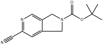 6-氰基-1,3-二氢-2H-吡咯并[3,4-C]吡啶-2-羧酸叔丁酯 结构式