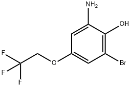 2-Amino-6-bromo-4-(2,2,2-trifluoroethoxy)phenol 结构式