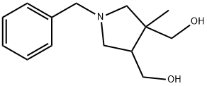 3,4-Pyrrolidinedimethanol, 3-methyl-1-(phenylmethyl)- 结构式