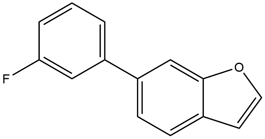 6-(3-Fluorophenyl)benzofuran 结构式