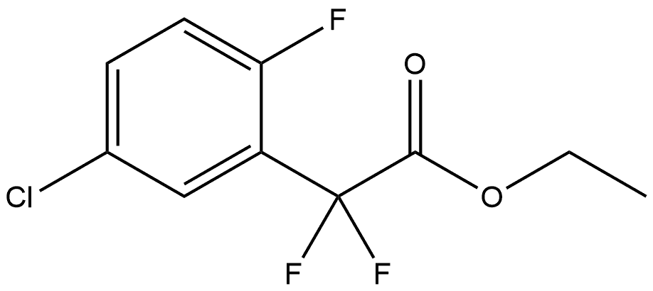 Ethyl 5-chloro-α,α,2-trifluorobenzeneacetate 结构式