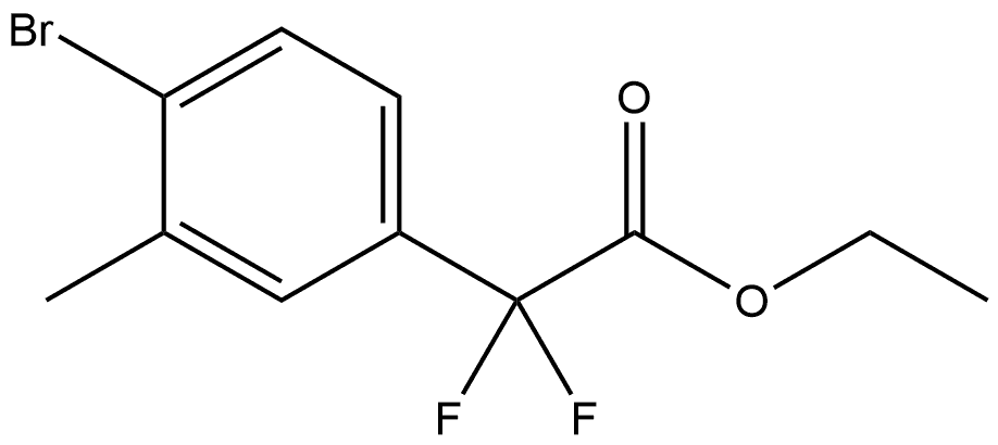 Ethyl 4-bromo-α,α-difluoro-3-methylbenzeneacetate 结构式