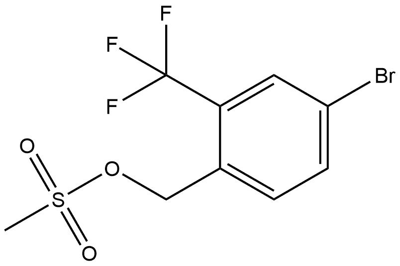 Benzenemethanol, 4-bromo-2-(trifluoromethyl)-, 1-methanesulfonate 结构式
