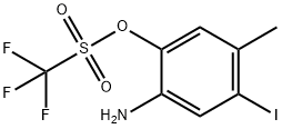 2-Amino-4-iodo-5-methylphenyl trifluoromethanesulphonate 结构式