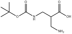 3-amino-2-({[(tert-butoxy)carbonyl]amino}methyl)
propanoic acid 结构式