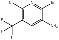 2-溴-6-氯-5-(三氟甲基)吡啶-3-胺 结构式