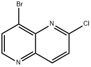 8 - 溴 - 2 - 氯-2,5 - 二氮杂萘 结构式