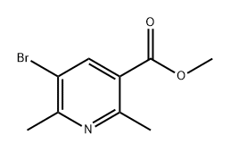 5-溴-2,6-二甲基烟酸甲酯 结构式