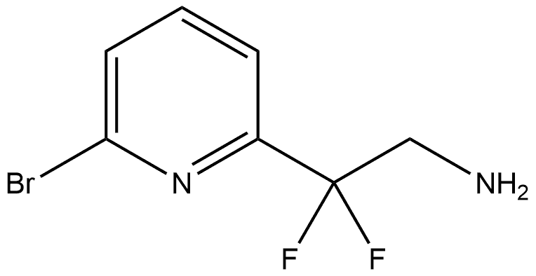 2-(6-溴吡啶-2-基)-2,2-二氟乙烷-1-胺 结构式