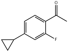 1-(4-环丙基-2-氟苯基)乙酮 结构式