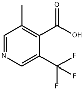 3-甲基-5-(三氟甲基)异烟酸 结构式