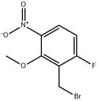 6-Fluoro-2-methoxy-3-nitrobenzyl bromide 结构式