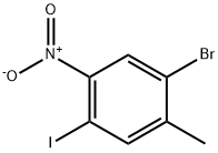 1-溴-4-碘-2-甲基-5-硝基苯 结构式