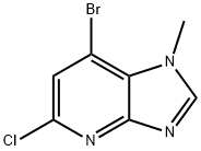 1H-Imidazo[4,5-b]pyridine, 7-bromo-5-chloro-1-methyl- 结构式