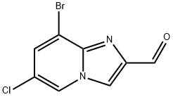 8-溴-6-氯咪唑并[1,2-A]吡啶-2-甲醛 结构式