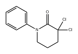 3,3-二氯-1-苯基哌啶-2-酮 结构式