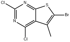 6-溴-2,4-二氯-5-甲基噻吩并[2,3-D]嘧啶 结构式