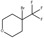 4-bromo-4-(trifluoromethyl)oxane 结构式