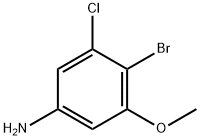 4-溴-3-氯-5-甲氧基苯胺 结构式