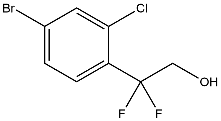 2-(4-bromo-2-chlorophenyl)-2，2-difluoroethan-1-ol 结构式