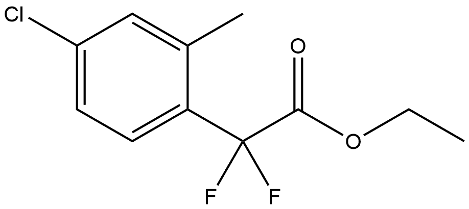 Ethyl 4-chloro-α,α-difluoro-2-methylbenzeneacetate 结构式