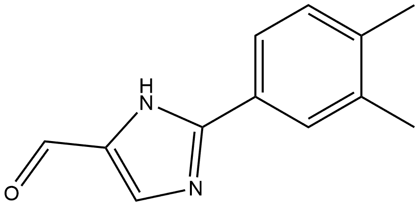 2-(3,4-二甲基苯基)-1H-咪唑-5-甲醛 结构式