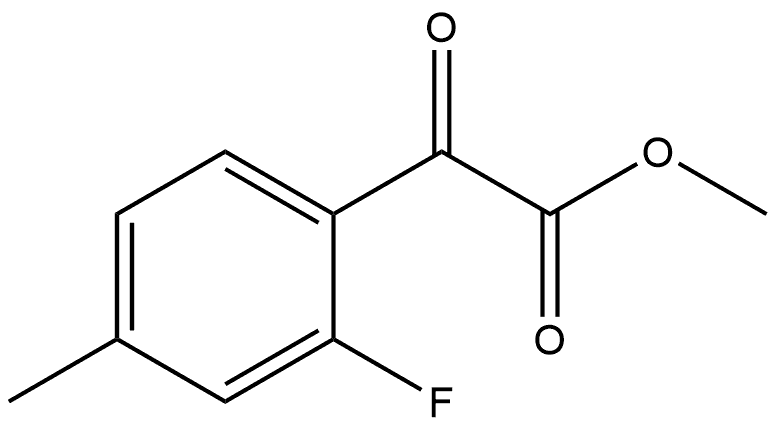 Methyl 2-fluoro-4-methyl-α-oxobenzeneacetate 结构式