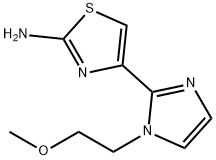 4-(1-(2-Methoxyethyl)-1H-imidazol-2-yl)thiazol-2-amine 结构式