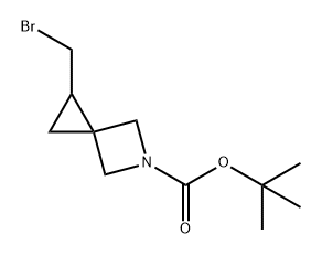 1-(溴甲基)-5-氮杂螺[2.3]己烷-5-羧酸叔丁酯 结构式