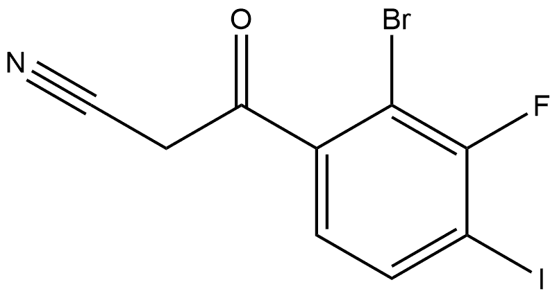 2-Bromo-3-fluoro-4-iodobenzoylacetonitrile 结构式