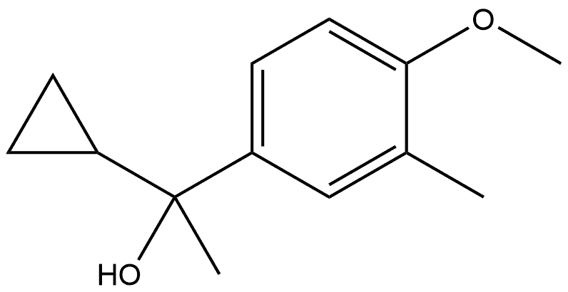 1-(4-Methoxy-3-methylphenyl)-1-cyclopropyl ethanol 结构式