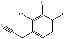 2-Bromo-3-fluoro-4-iodophenylacetonitrile 结构式