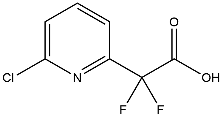 2-(6-氯吡啶-2-基)-2,2-二氟乙酸 结构式