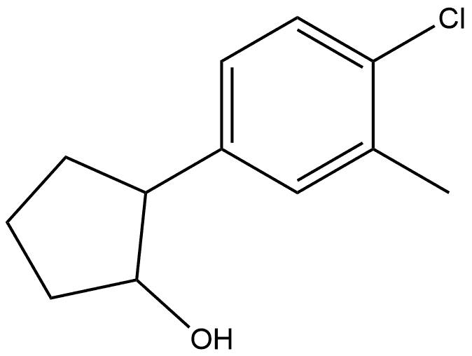 2-(4-Chloro-3-methylphenyl)cyclopentanol 结构式