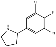 2-(3,5-dichloro-4-fluorophenyl)pyrrolidine 结构式