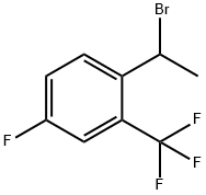 1-(1-bromoethyl)-4-fluoro-2-(trifluoromethyl)benzene 结构式