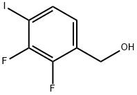 2,3-Difluoro-4-iodobenzyl alcohol 结构式