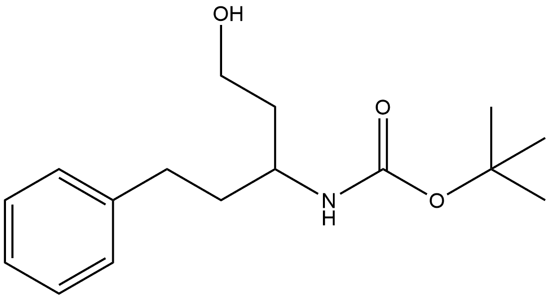 tert-butyl (1-hydroxy-5-phenylpentan-3-yl)carbamate 结构式