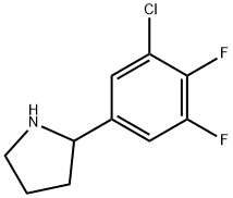 2-(3-chloro-4,5-difluorophenyl)pyrrolidine 结构式