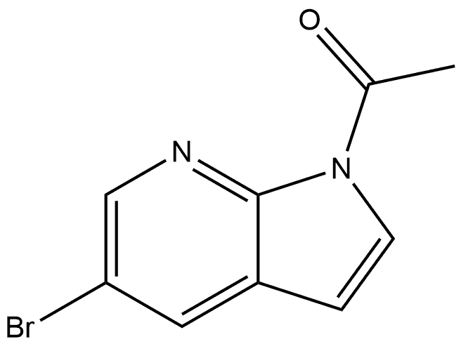 1-(5-溴-1H-吡咯并[2,3-B]吡啶-1-基)乙-1-酮 结构式