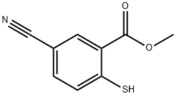 5-氰基-2-巯基苯甲酸甲酯 结构式