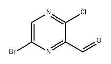 6-溴-3-氯吡嗪-2-甲醛 结构式