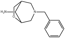 (1R,5S,8R)-3-苄基-6-氧杂-3-氮杂双环[3.2.1]辛-8-胺 结构式