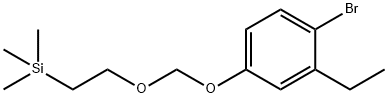 (2-((4-溴-3-乙基苯氧基)甲氧基)乙基)三甲基硅烷 结构式