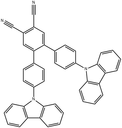 [1,1':2',1''-Terphenyl]-4',5'-dicarbonitrile, 4,4''-di-9H-carbazol-9-yl- 结构式