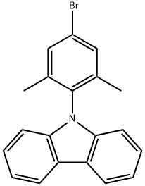 9-(4-溴-2,6-二甲基苯基)-9H-咔唑 结构式