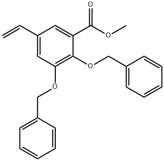 2,3-双(苄氧基)-5-乙烯基苯甲酸甲酯 结构式